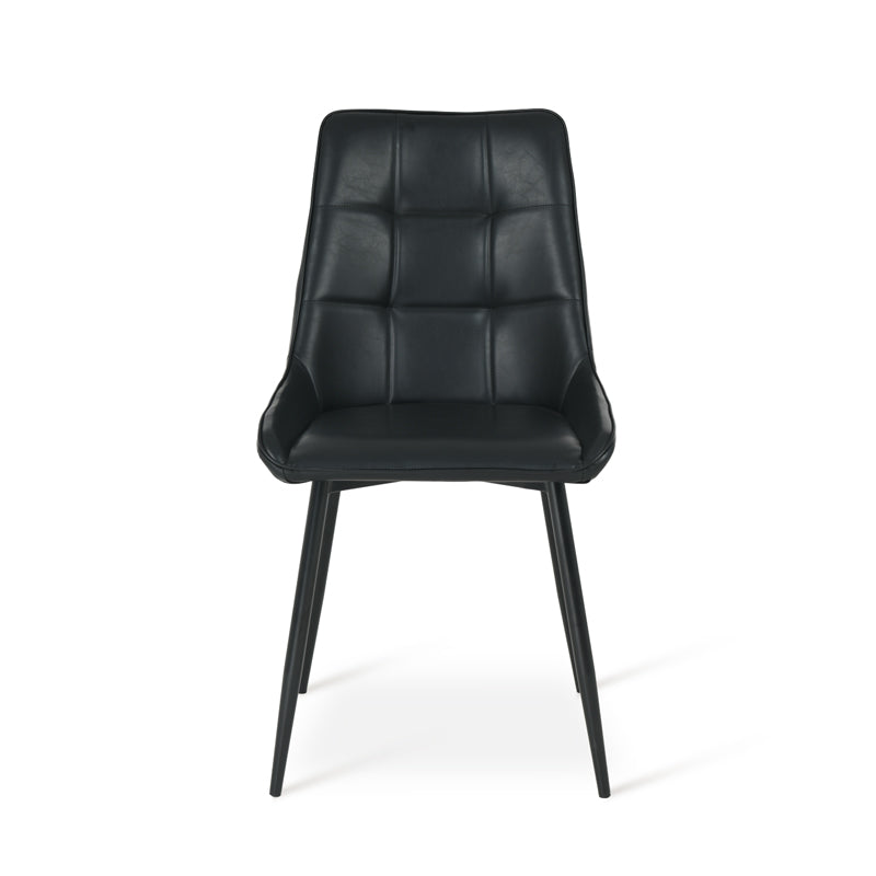 Faux leather dining chair front angle | Value dining chairs under £xx
Space saving dining chair product shot | Cheap dining chairs set of 2 option