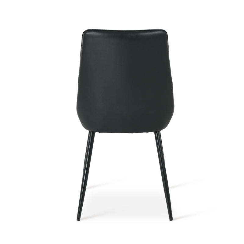 Faux leather dining chair front angle | Value dining chairs under £99.99
Space saving dining chair product shot | Cheap dining chairs set of 2 option