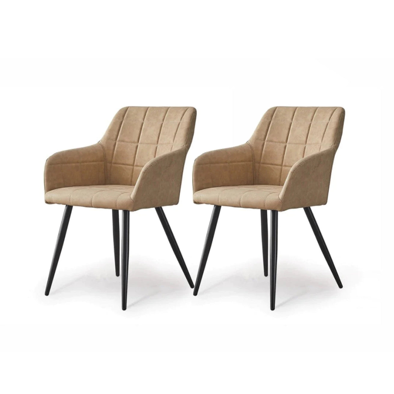 ofcasa, Frazer dining chairs, beige dining chairs, faux leather dining chairs, chairs for sale, comfy chair, cheap dining chairs, beige office chair, beige dining room chairs, armchair, beige armchair, ofcasafurniture, ofcasachairs, ofcasa discount, ofcasa dining chairs, ofcasa uk Space saving dining chair product shot | Cheap dining chairs set of 2 option