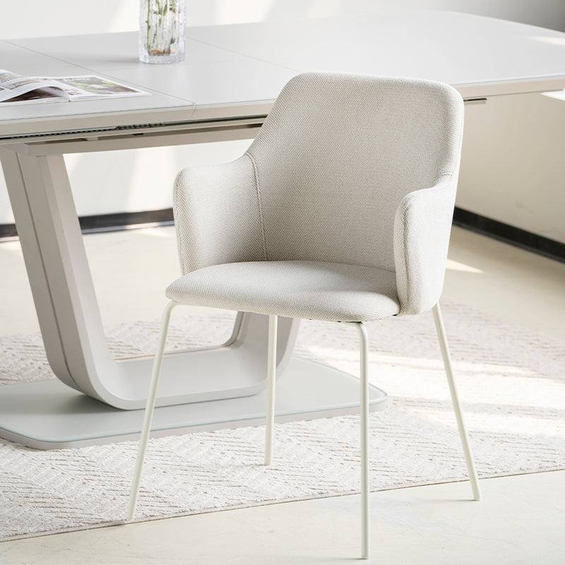 Affordable dining chairs in real UK home dining room | Budget decor
Cheap dining chairs styled with wooden table in small flat
Space saving dining chairs tucked under kitchen island | Value furniture
Modern budget dining chairs in family home setting
beige effect cheap dining chairs in bright kitchen diner