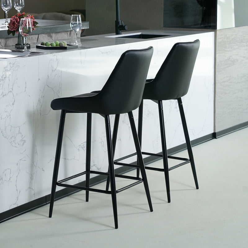 Cheap dining chairs styled with wooden table in small flat Space saving dining chairs tucked under kitchen island | Value furniture