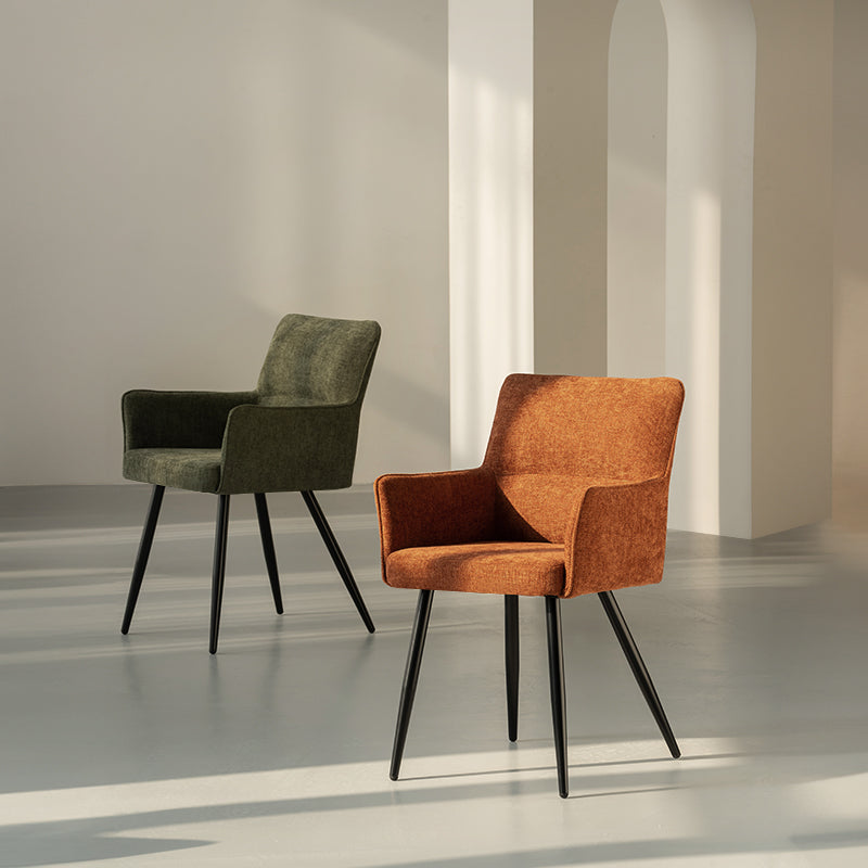 Modern budget dining chairs in family home setting