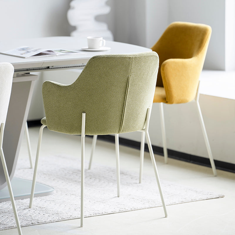 Affordable dining chairs in real UK home dining room | Budget decor
Cheap dining chairs styled with wooden table in small flat
Space saving dining chairs tucked under kitchen island | Value furniture
Modern budget dining chairs in family home setting
Green effect cheap dining chairs in bright kitchen diner