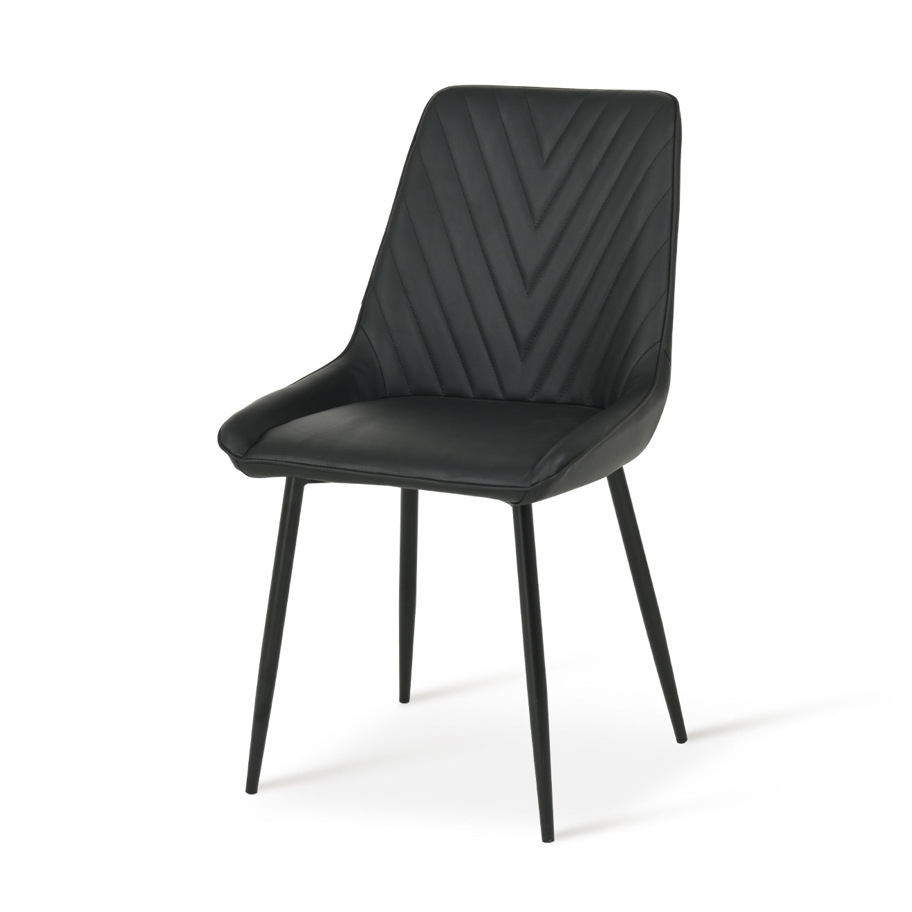 Faux leather dining chair front angle | Value dining chairs under £109.99
ofcasa, Zack V dining chairs, black dining chairs, faux leather dining chairs, chairs for sale, comfy chair, cheap dining chairs, black office chair, black dining room chairs