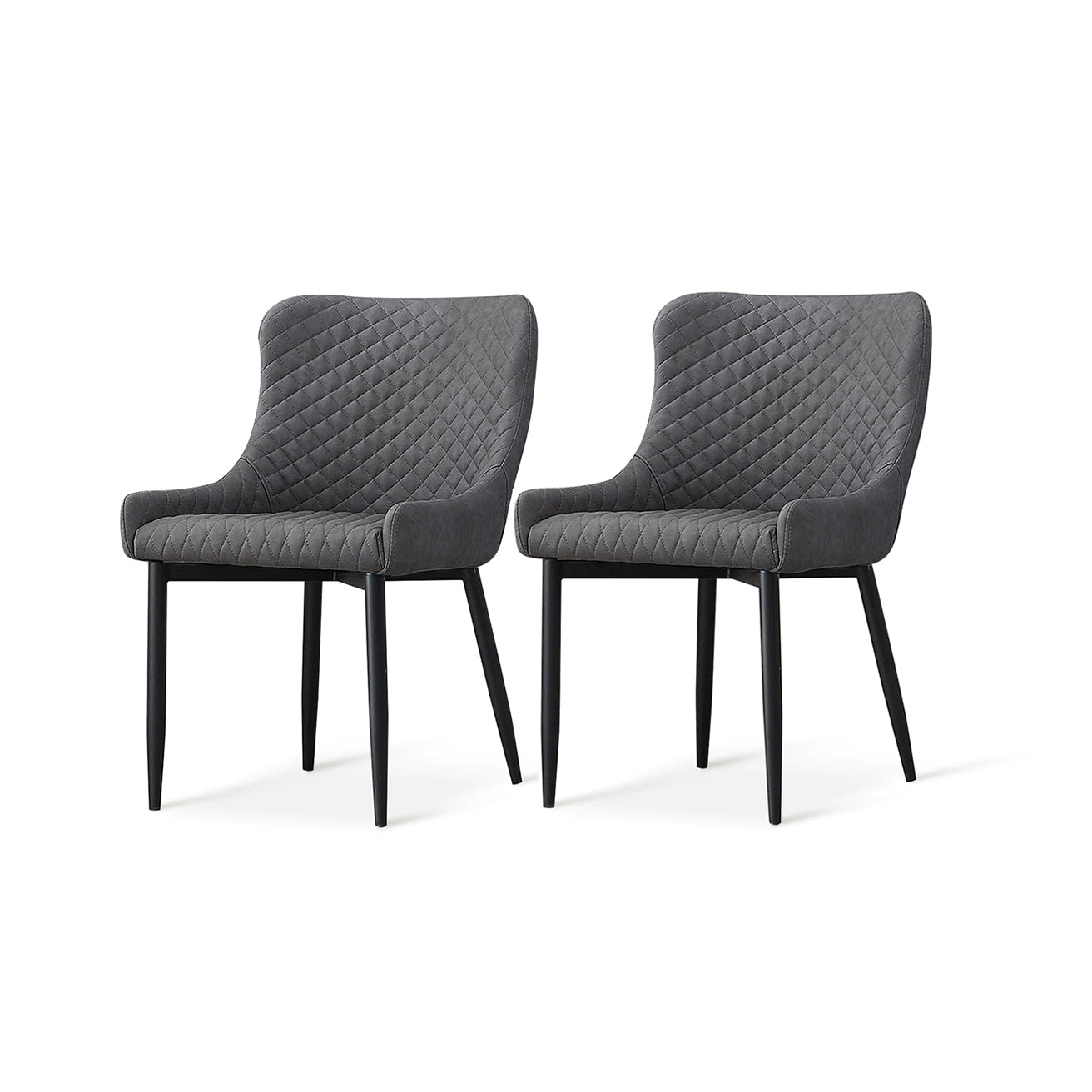 Ofcasa Kyle Dining Chairs Velvet Dark Grey Dining Living Room