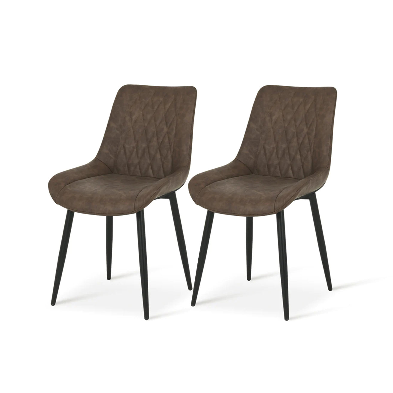 Premium Velvet Fabric & Diamond-Tufted Detailing on Jarvis UDC8124 Dining Chairs – Soft & Stylish Space saving dining chair product shot | Cheap dining chairs set of 2 option