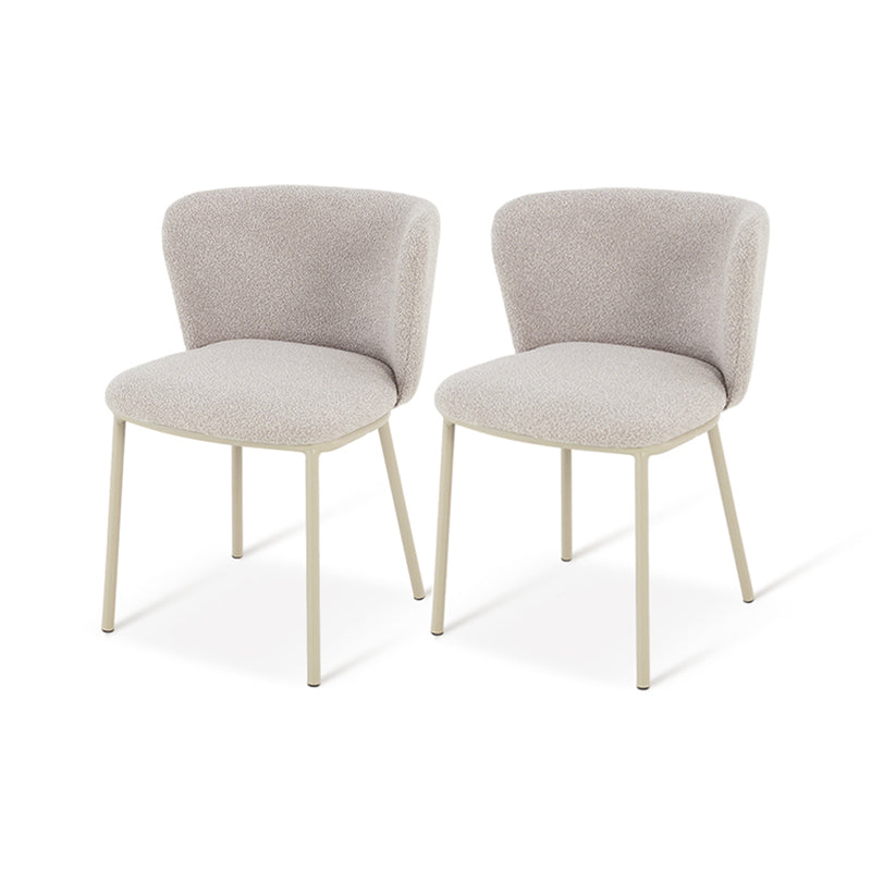 Upgrade your dining space with Karin's mid-century modern chairs. Features curved solid wood legs & premium linen upholstery. Shop now for timeless design & comfort.