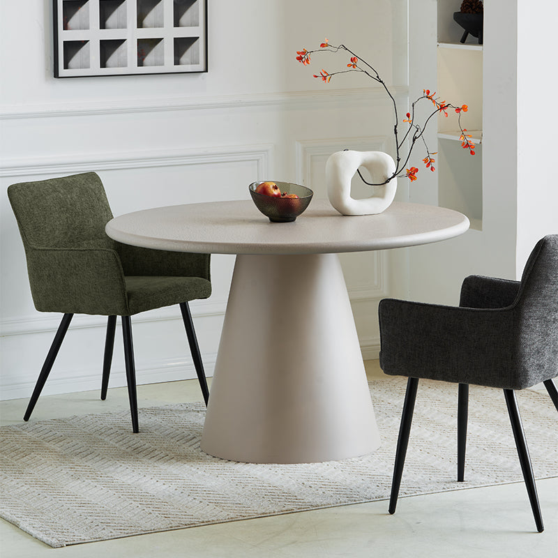 Set of 2 Kaya dining chairs HDC215005 with premium linen upholstery and solid walnut legs. Seat height: 18.5" (47cm). Ideal for modern farmhouse or Scandinavian dining rooms. Features stain-resistant fabric and non-scratch floor protectors.