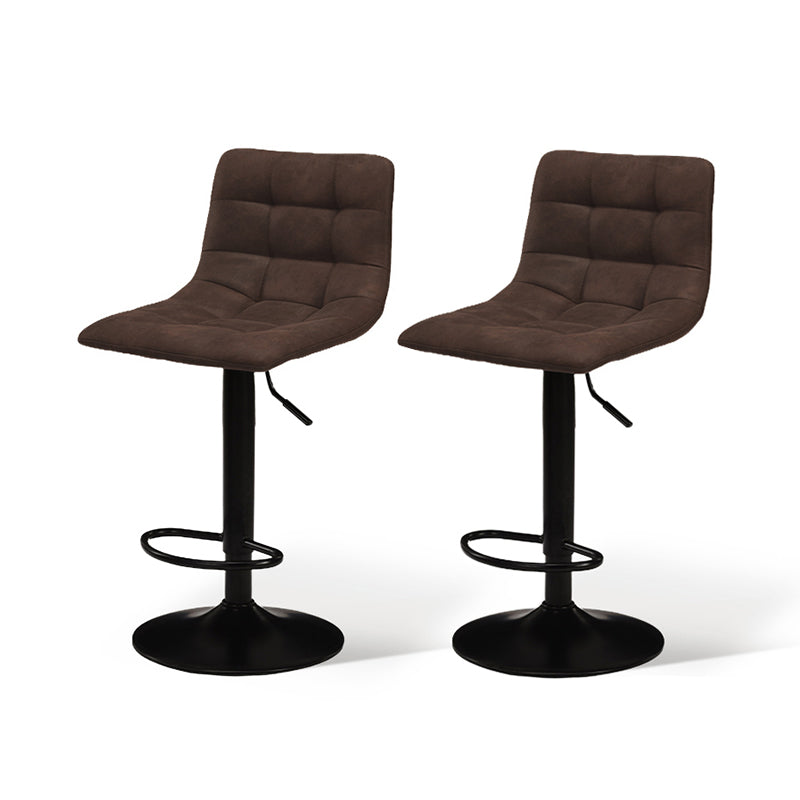 Dress your breakfast bar with OFCASA Aoife AH Adjustable Bar Stools in luxe faux suede, featuring gas lift height adjustment (59–81 cm) and 360° swivel comfort.