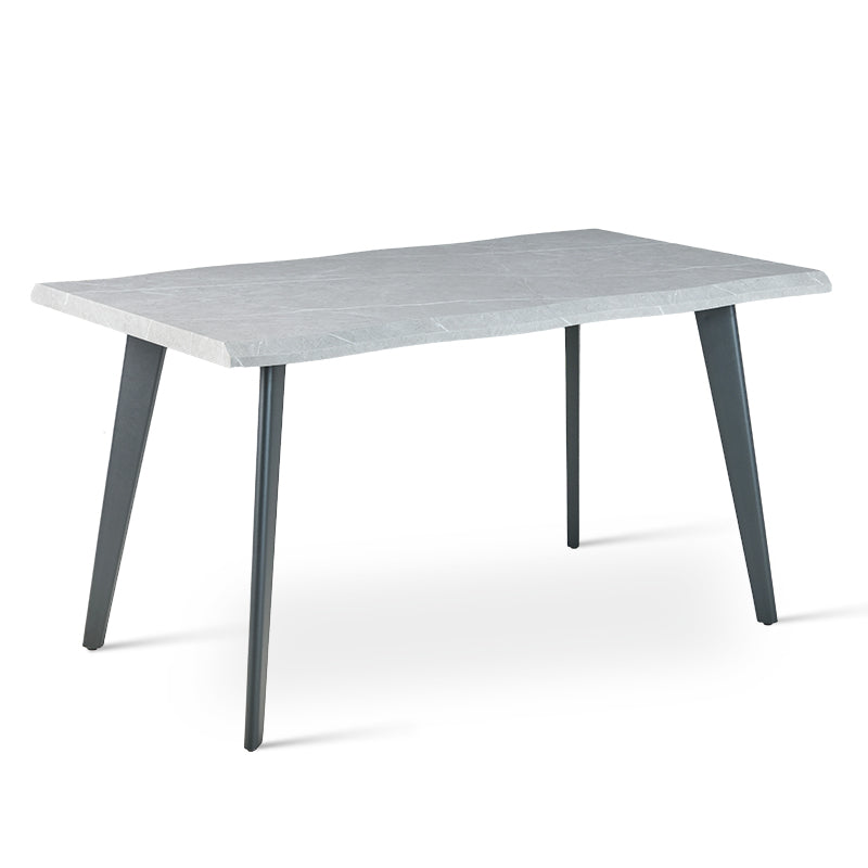 Add instant character to your UK home with the OFCASA Beatrix Dining Table. Featuring a warm wood grain melamine tabletop and sleek black metal legs, perfect for family meals or evening drinks.