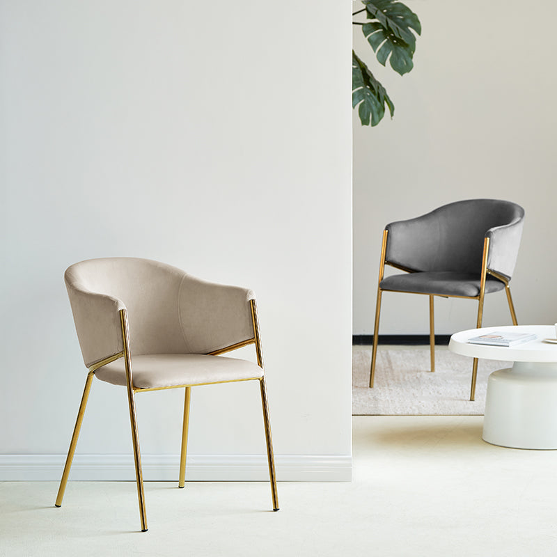 Add luxury to your dining room with OFCASA Dalila Velvet Dining Chairs: plush velvet, golden chrome legs, sturdy metal frame, easy assembly for stylish UK homes.