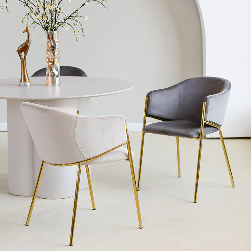 Add luxury to your dining room with OFCASA Dalila Velvet Dining Chairs: plush velvet, golden chrome legs, sturdy metal frame, easy assembly for stylish UK homes.