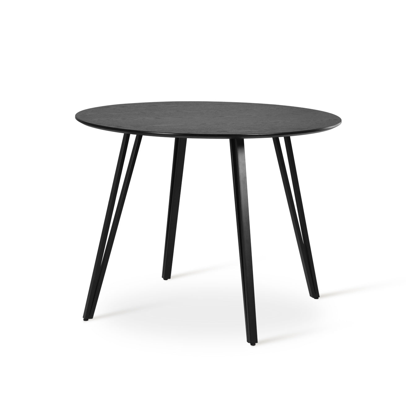 Discover the OFCASA Fareeha Round Dining Table—100 cm wood-pattern melamine top, sleek metal legs, and easy assembly. Ideal for table & 4 dining chairs in modern UK kitchens.