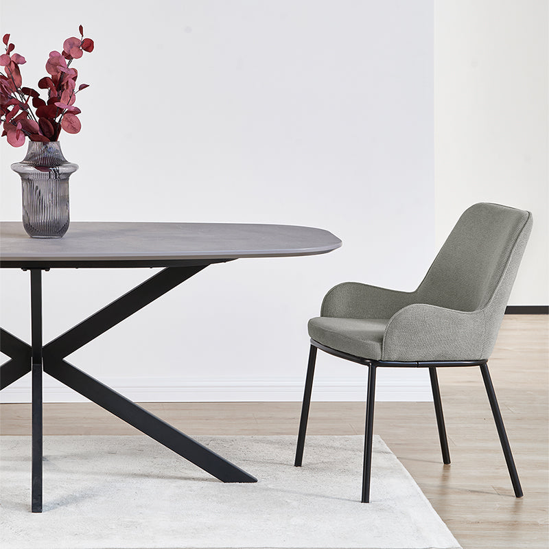 Discover OFCASA Felisa Linen Dining Chairs (set of 2): breathable linen fabric, ergonomic support, sturdy metal legs, non-scratch pads and easy assembly—ideal for modern UK dining.