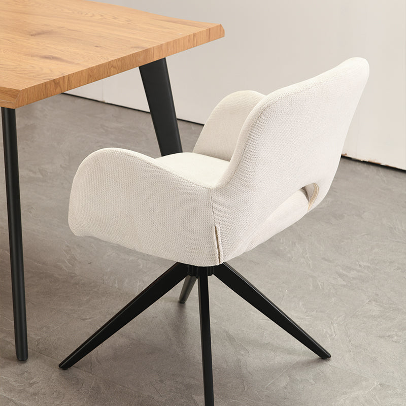 Discover OFCASA Freya Swivel Dining Chairs: soft linen seats on 360° swivel bases. Perfect for UK kitchens, home offices or cosy brunch corners.