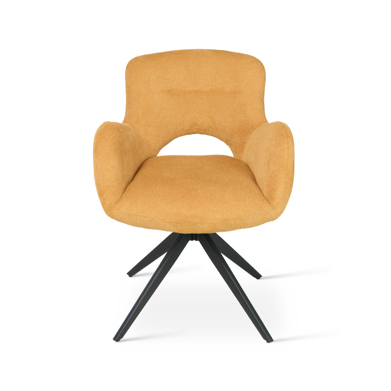 Discover OFCASA Freya Swivel Dining Chairs: soft linen seats on 360° swivel bases. Perfect for UK kitchens, home offices or cosy brunch corners.