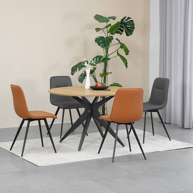Discover OFCASA Jamileh PU Leather Dining Chairs. Soft faux leather, padded support, and sturdy metal legs—stylish, comfy seating for modern UK dining spaces.