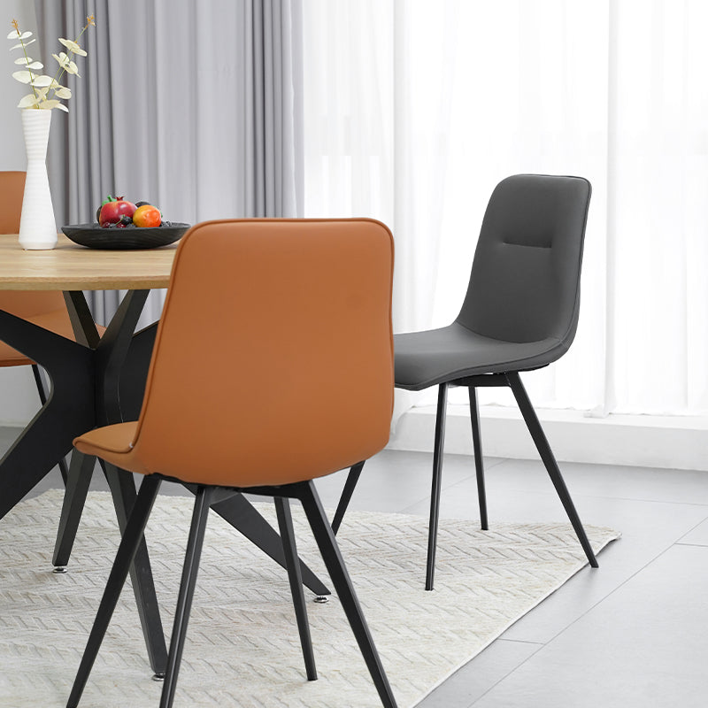 Discover OFCASA Jamileh PU Leather Dining Chairs. Soft faux leather, padded support, and sturdy metal legs—stylish, comfy seating for modern UK dining spaces.