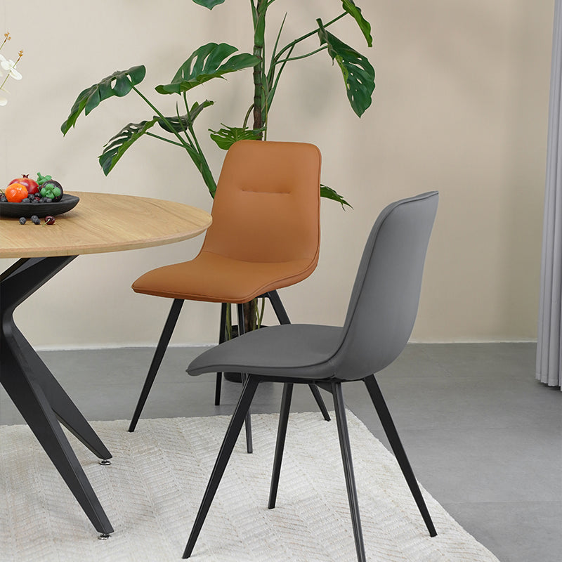 Discover OFCASA Jamileh PU Leather Dining Chairs. Soft faux leather, padded support, and sturdy metal legs—stylish, comfy seating for modern UK dining spaces.