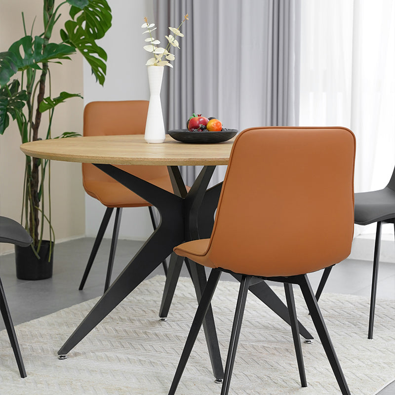 Discover OFCASA Jamileh PU Leather Dining Chairs. Soft faux leather, padded support, and sturdy metal legs—stylish, comfy seating for modern UK dining spaces.
