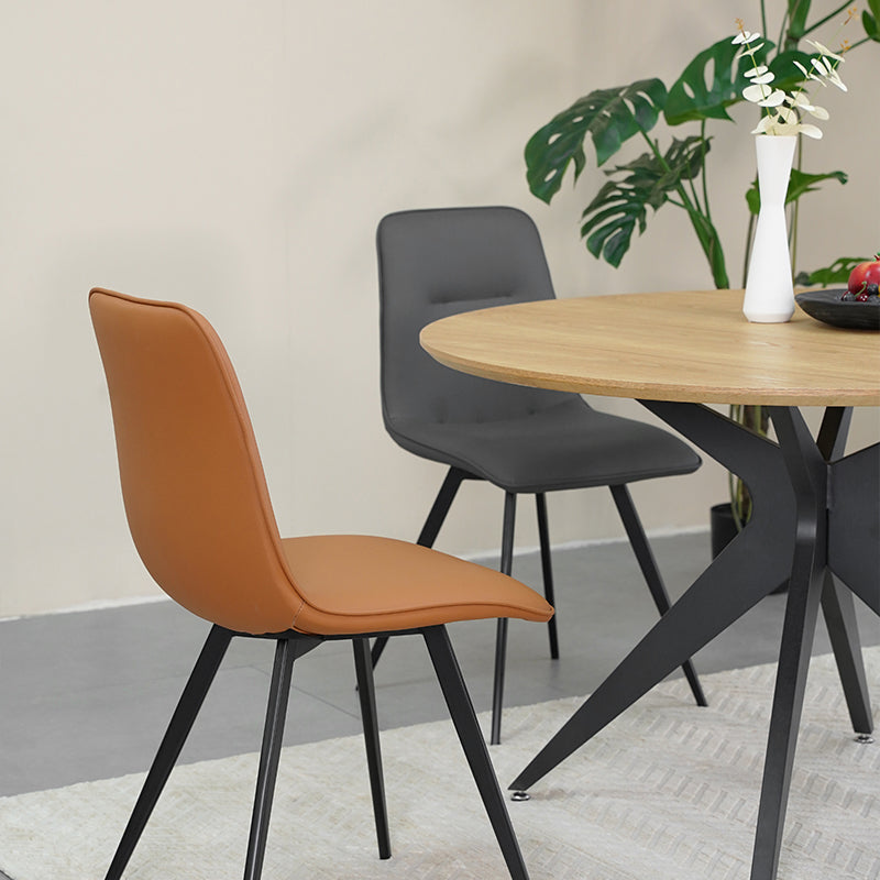 Discover OFCASA Jamileh PU Leather Dining Chairs. Soft faux leather, padded support, and sturdy metal legs—stylish, comfy seating for modern UK dining spaces.