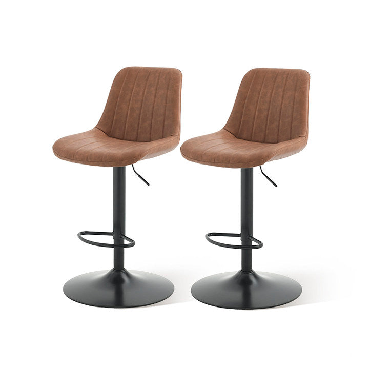 Discover OFCASA Jarvis AH Bar Stools: adjustable 62–82 cm hydraulic lift, 360° swivel, PU leather upholstery, and sturdy metal base—ideal for modern UK kitchens.