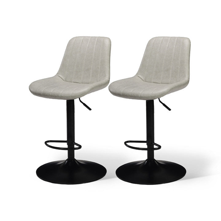 Discover OFCASA Jarvis AH Bar Stools: adjustable 62–82 cm hydraulic lift, 360° swivel, PU leather upholstery, and sturdy metal base—ideal for modern UK kitchens.