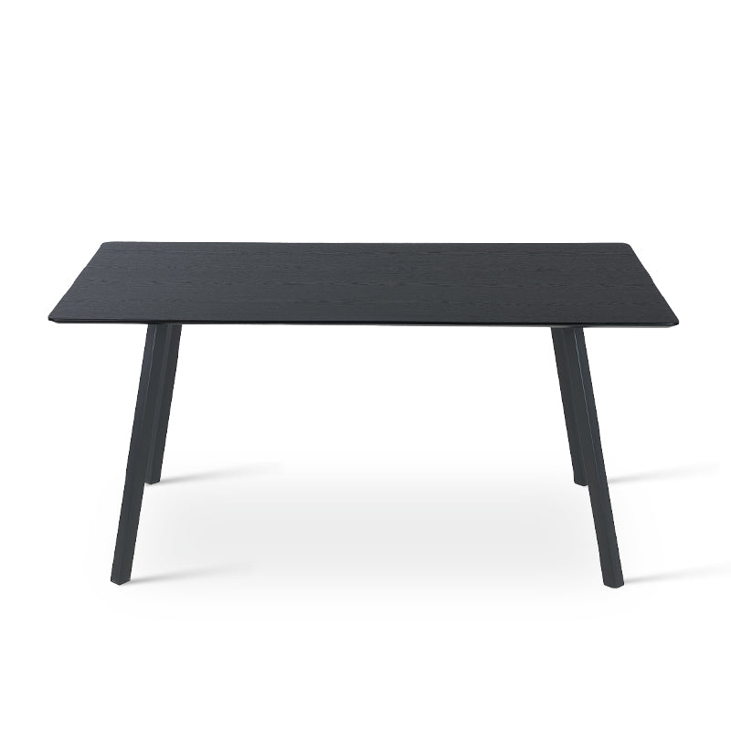 Dine in style with the OFCASA Sloane Rectangular Dining Table, featuring a black marble patterned melamine top and X crossed metal legs in a sleek 160 cm design.