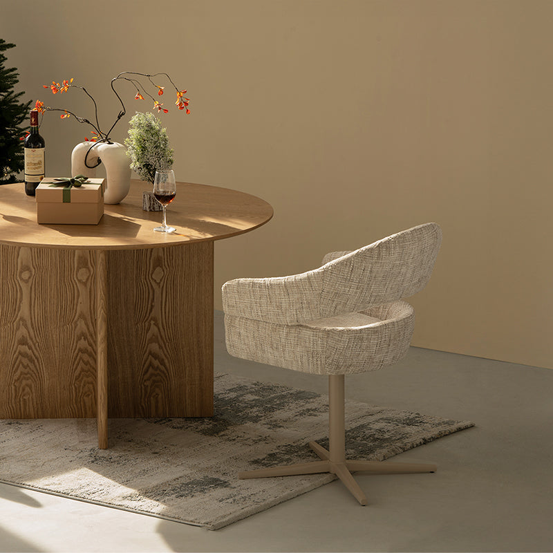 Ofcasa round Dining Table set, ofcasa dining table set, ofcasa code, ofcasa dining table sale, ofacsa dining table set wood,ofcasa home décor,ofcasa kitchen furniture set, dining table grey marble, dining chaire, dining chair set, dining chair pu leather,swivel dining armchair,dining chair in linen