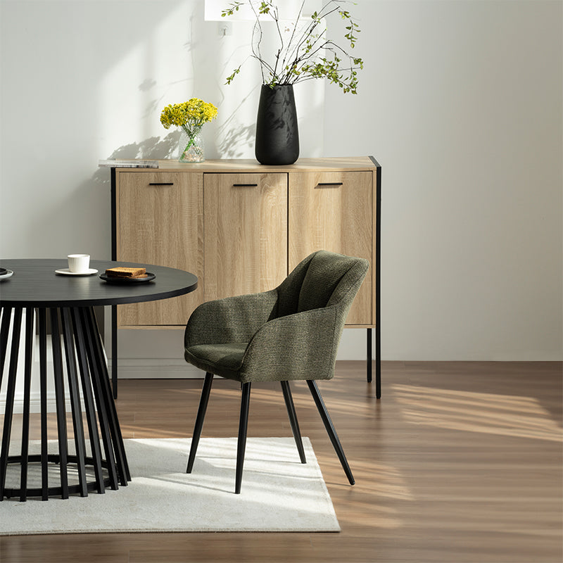 Veronica Round Dining Table & 4 Sienna Garden Dining Chairs