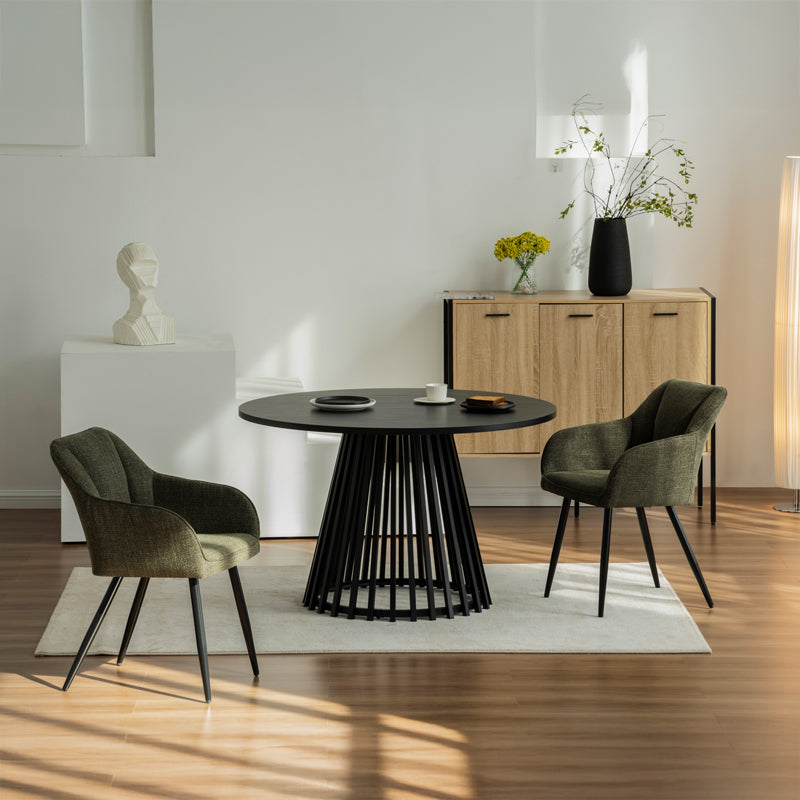 Veronica Round Dining Table & 4 Sienna Garden Dining Chairs