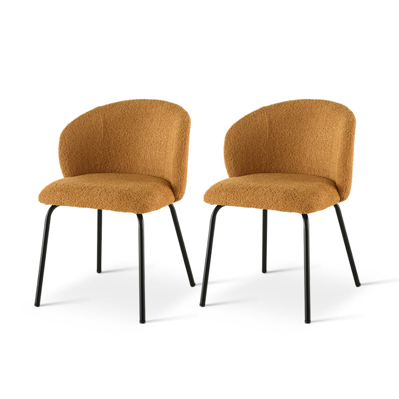 Yasin UDC23016 Dining Chair - Contemporary Fabric Upholstery with Solid metal Legs for Elegant Dining Spaces