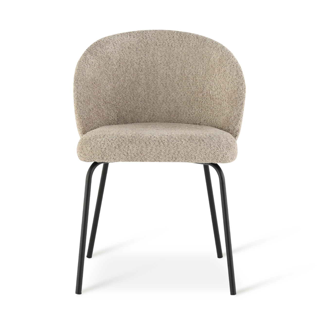 Yasin UDC23016 Dining Chair - Contemporary Fabric Upholstery with Solid metal Legs for Elegant Dining Spaces