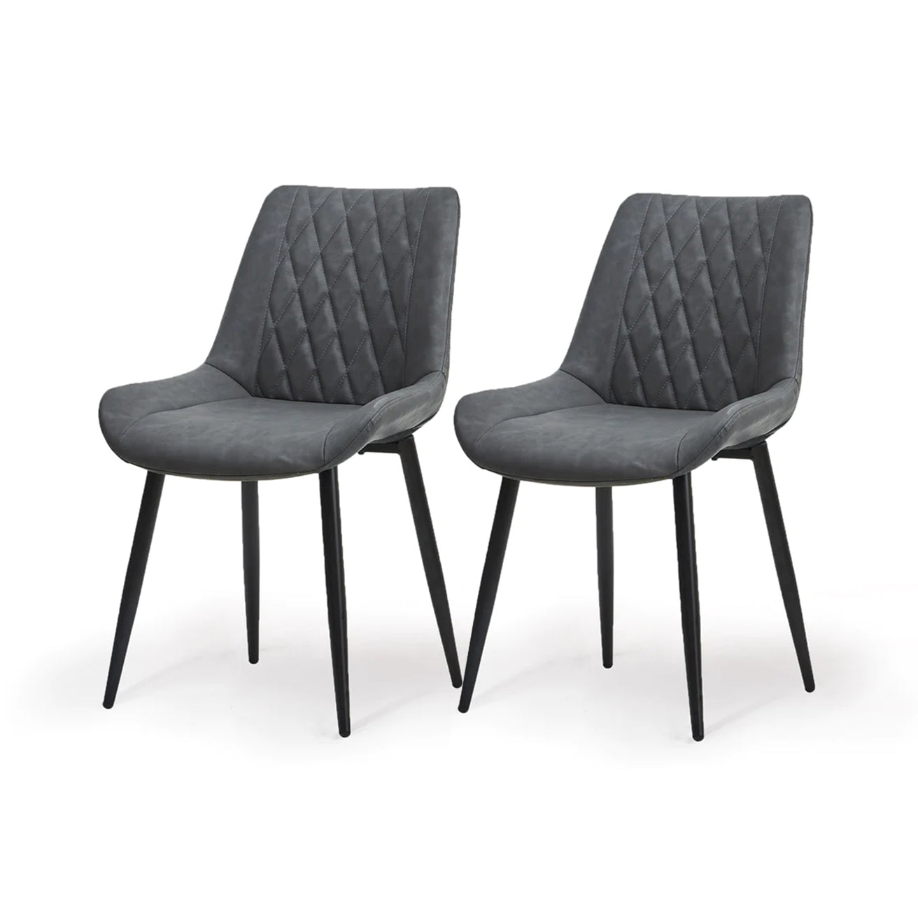 Jarvis Diamond Dining Chairs [Set of 2] [Pu Leather]