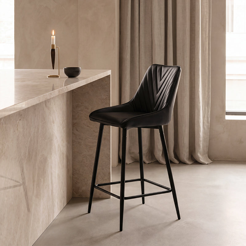 Zack V Bar Stools [Set of 2] [Pu Leather][65 cm]