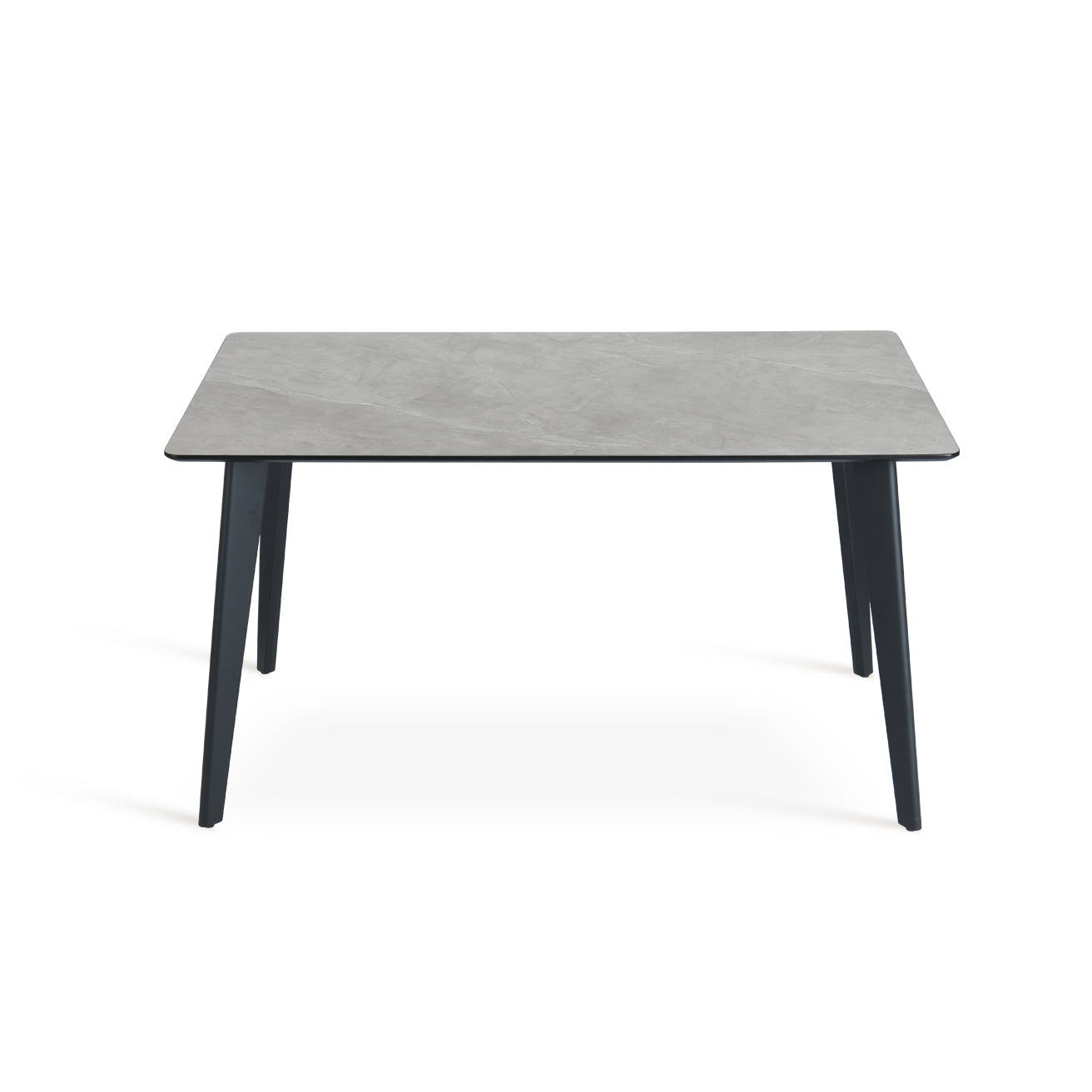 Valdez Rectangular Dining Table [Grey Marble] [140 cm]