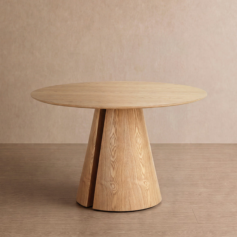 Isabeau Round Dining Table [Oak Color] [120 cm]