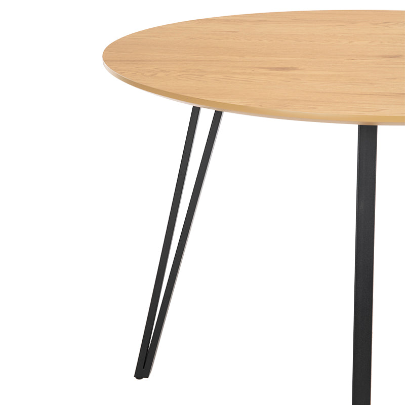 Fareeha Round Dining Table [Wood Patterned] [100 cm]