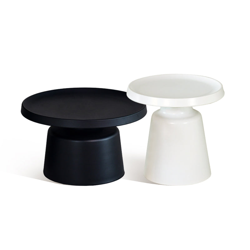 Hege Round Coffee Table Set  [Black & White]