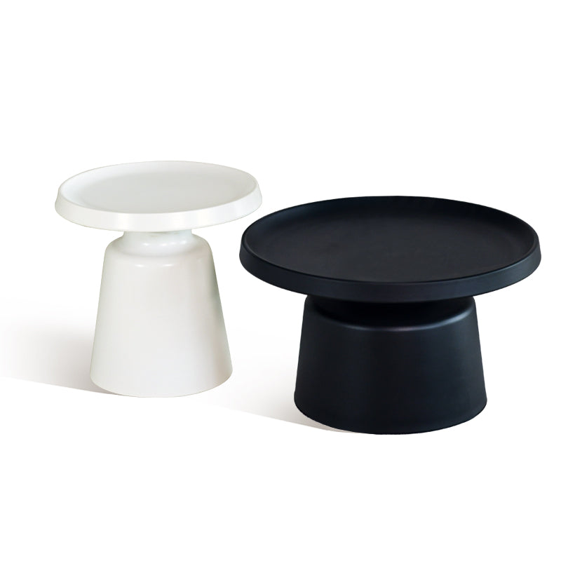 Hege Round Coffee Table Set  [Black & White]