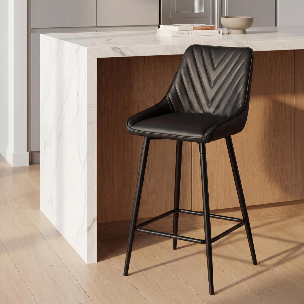 Zack V Bar Stools [Set of 2] [Pu Leather][65 cm]
