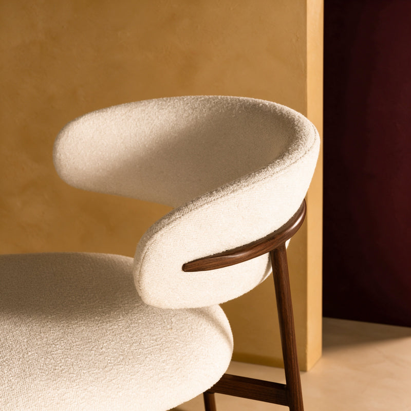 Zahra Dining Chairs [Set of 2] [Boucle Fabric][⌀ 1.9 cm]