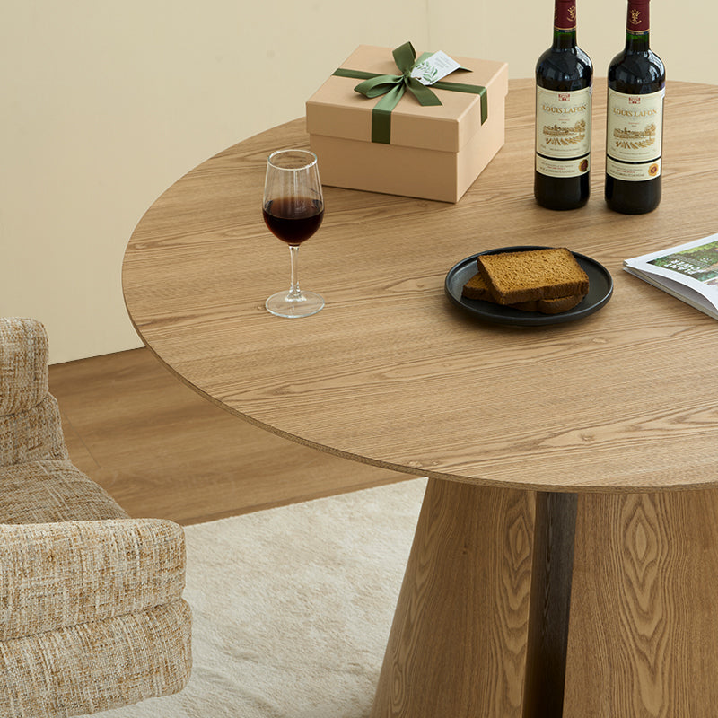 Isabeau Round Dining Table [Oak Color] [120 cm]