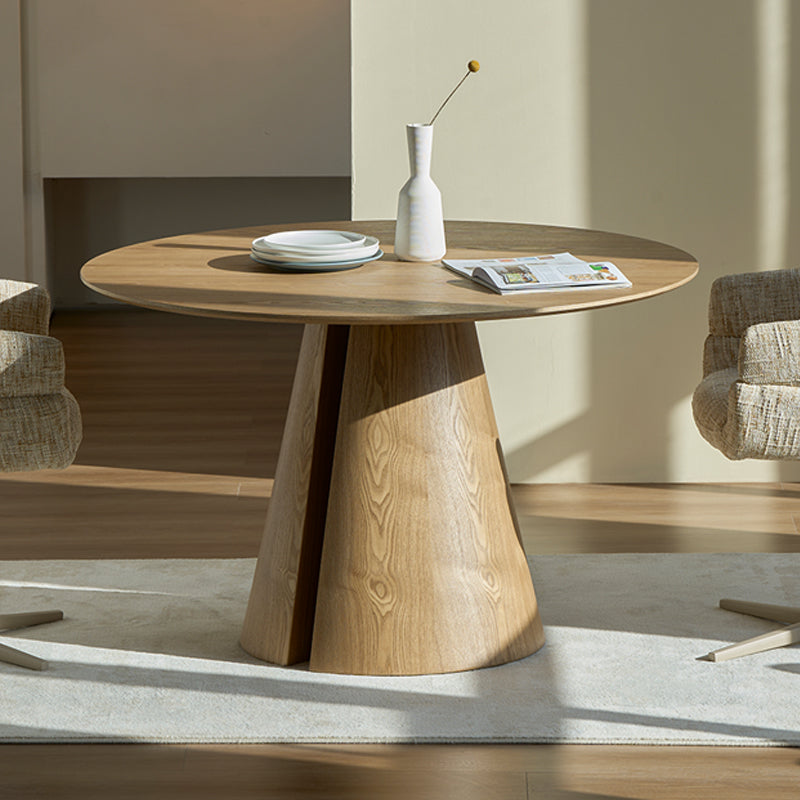 Isabeau Round Dining Table [Oak Color] [120 cm]