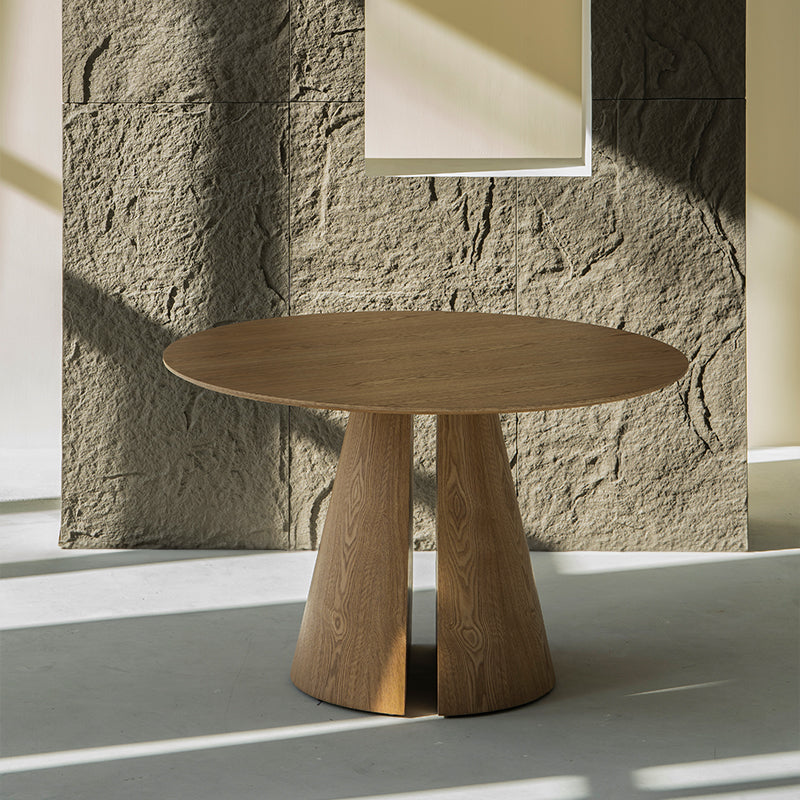 Isabeau Round Dining Table [Oak Color] [120 cm]