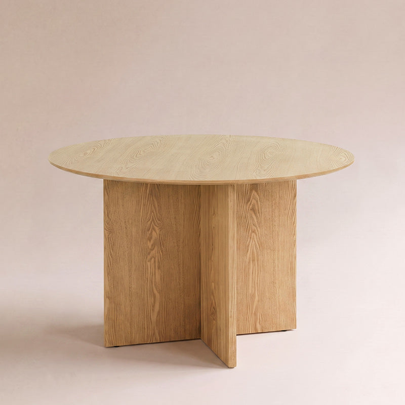 Eden Round Dining Table [Oak Color] [120 cm]