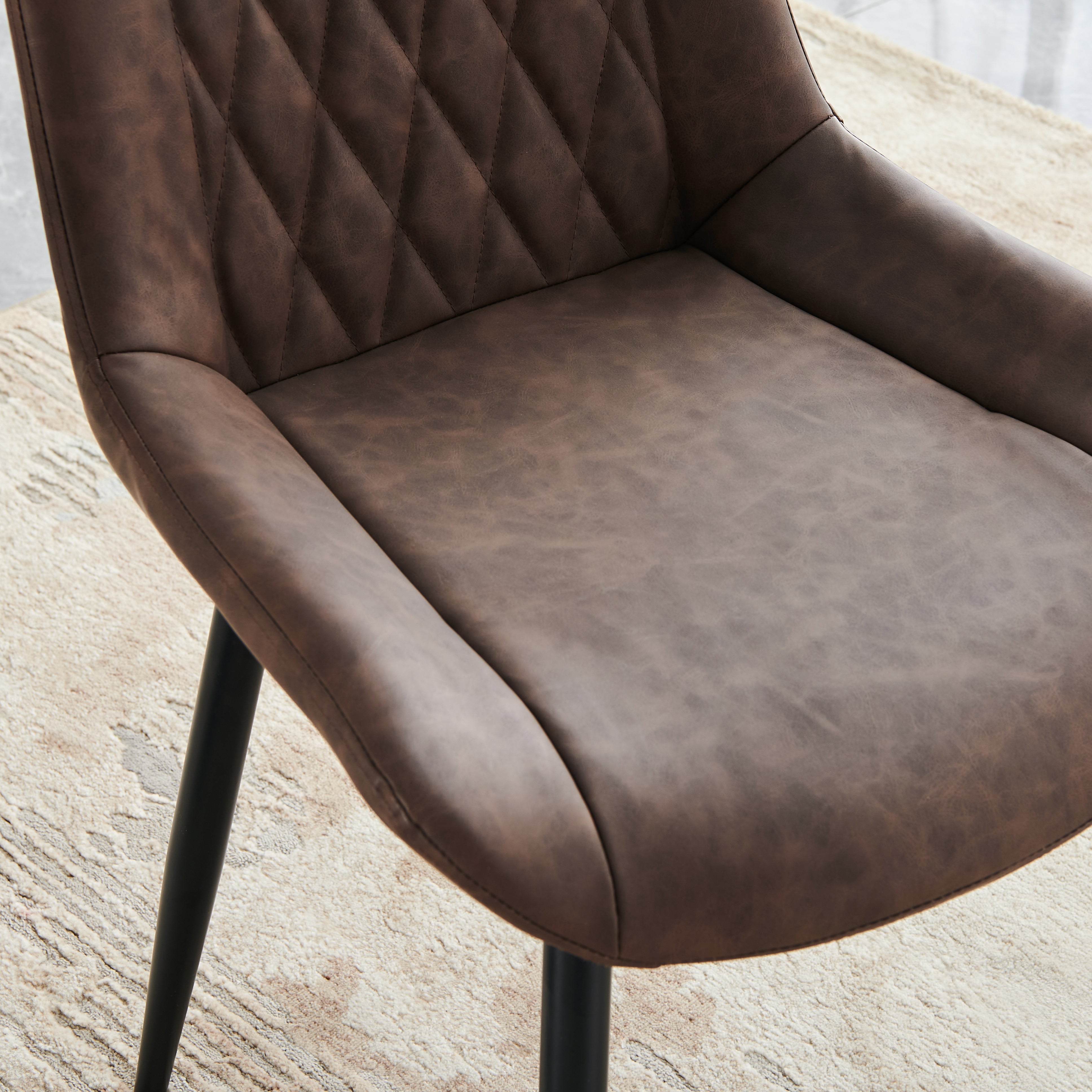 Jarvis Diamond Dining Chairs [Set of 2] [Pu Leather]