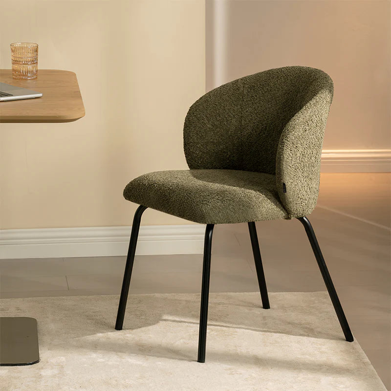 Yasin Dining Chairs [Set of 2] [Boucle Fabric]