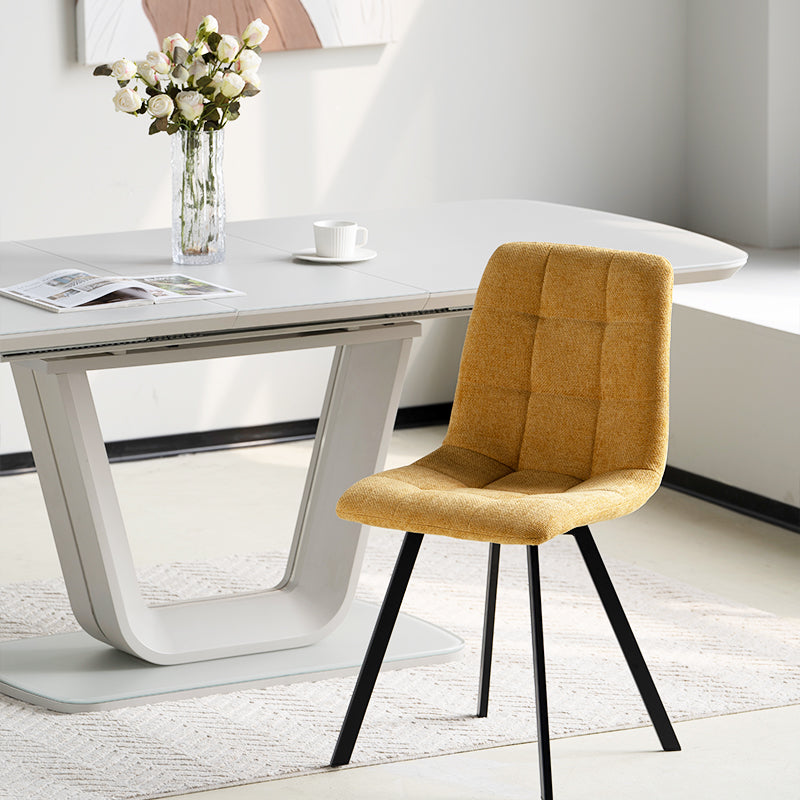 Aoife Sleek Dining Chairs [Set of 2] [Linen Texture Fabric]