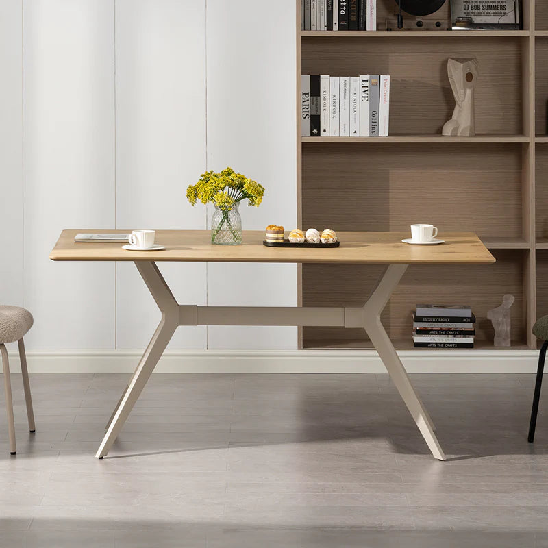 Laila Rectangular Dining Table & 6 Yasin Dining Chairs [Dining Set]